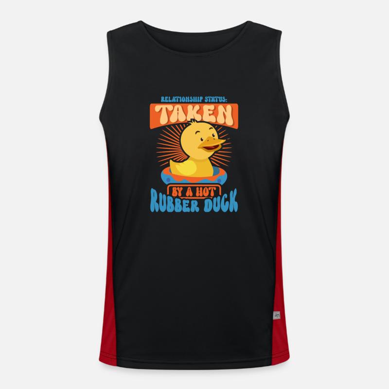 Rubber Ducks Duck Duck Lovers Bathroom Men's Functional Contrast Tank Top 