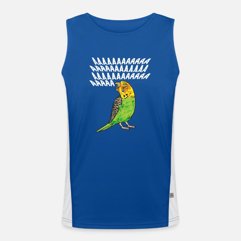 Budgerigar Perruche Oiseau Cadeau pour animaux de compagnie Débardeur respirant contrasté Homme 