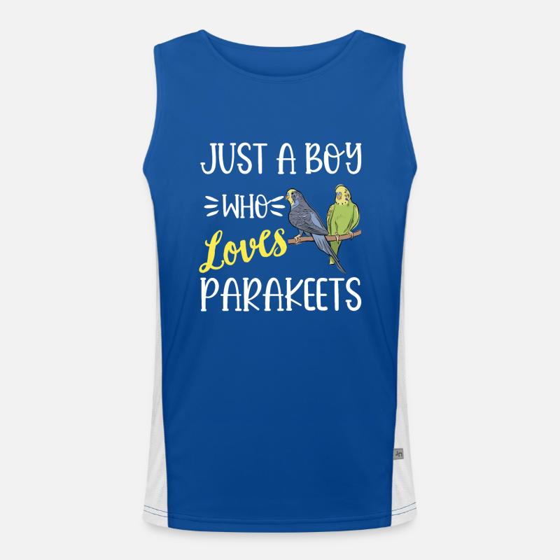 Budgerigar Perruche Oiseau Cadeau pour animaux de compagnie Débardeur respirant contrasté Homme 