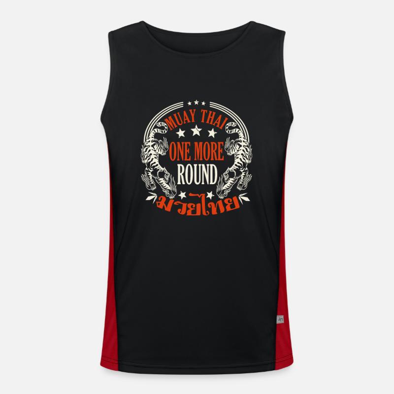 Muay Thai One More Round Thai Boxing Gift Funktionelles Kontrast-Tank Top für Männer 