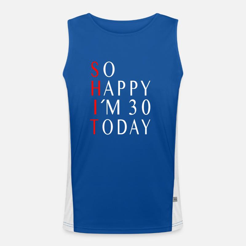 30. Geburtstag Geschenk Sprüche Funktionelles Kontrast-Tank Top für Männer 