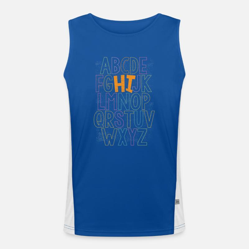 ABCs Hello Kindergarten Back to School Men's Functional Contrast Tank Top 