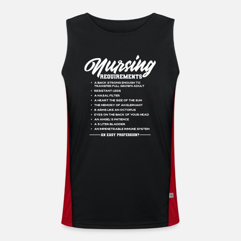 Krankenschwester, Krankenpflege Funktionelles Kontrast-Tank Top für Männer 