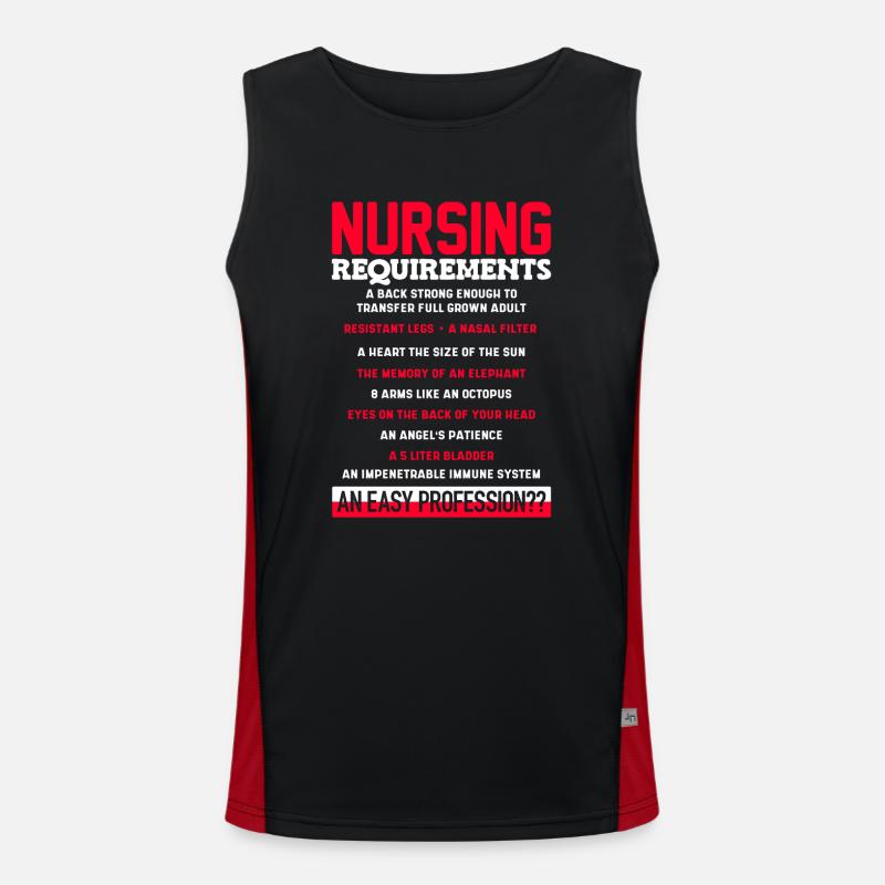 Krankenschwester, Krankenpflege Funktionelles Kontrast-Tank Top für Männer 