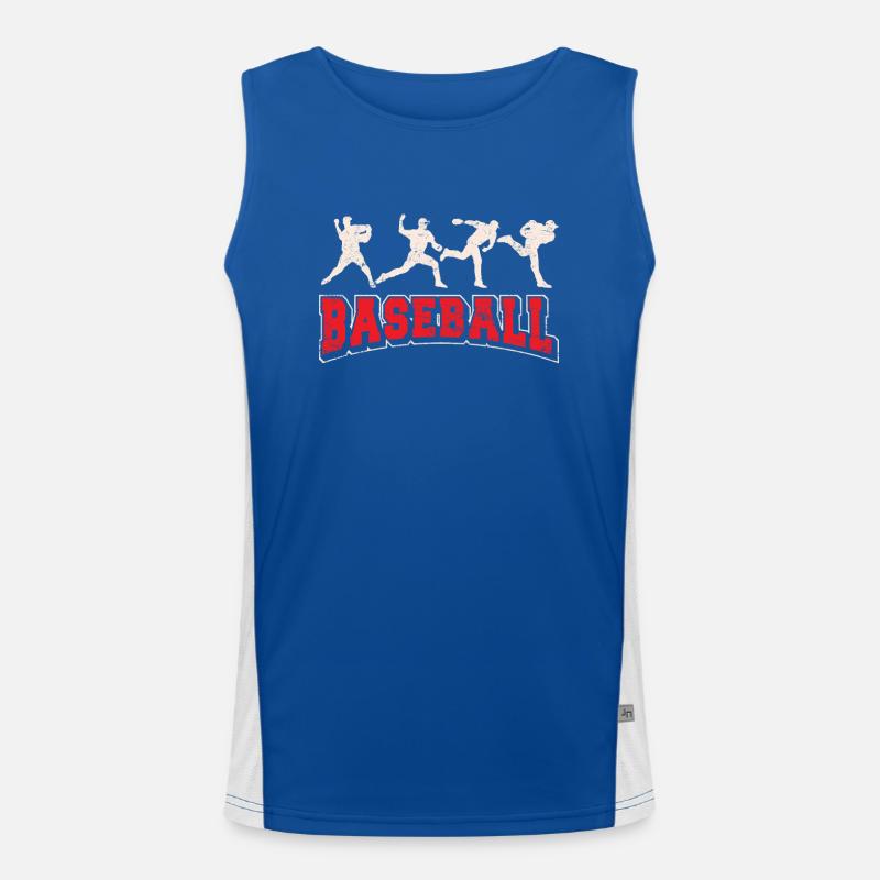 Baseball Pitcher Baseball Pitching Closer Relief B Funktionelles Kontrast-Tank Top für Männer 