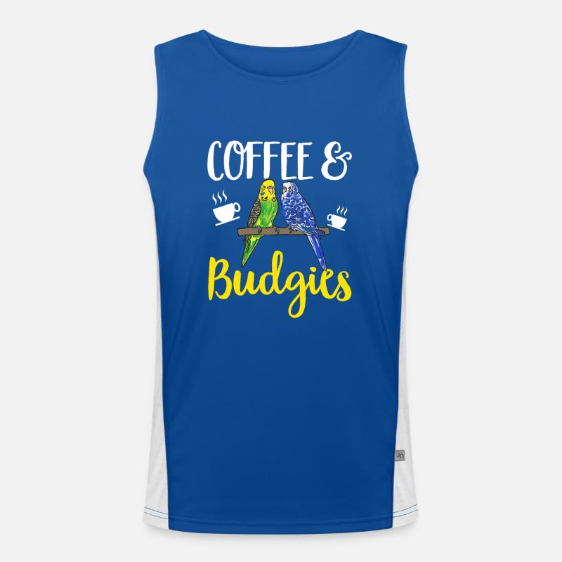 Budgerigar Parakeet Bird Pet Gift Men's Functional Contrast Tank Top 