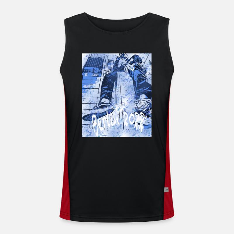 Berlin 2022 Design Funktionelles Kontrast-Tank Top für Männer 