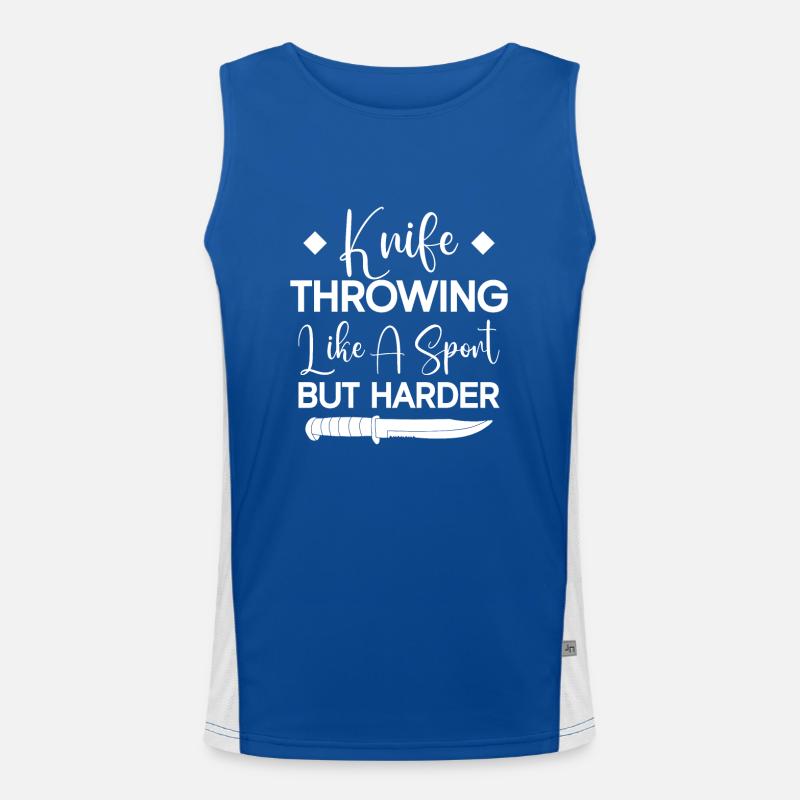 Knife Throwing Disc Gift Knife Thrower Men's Functional Contrast Tank Top 