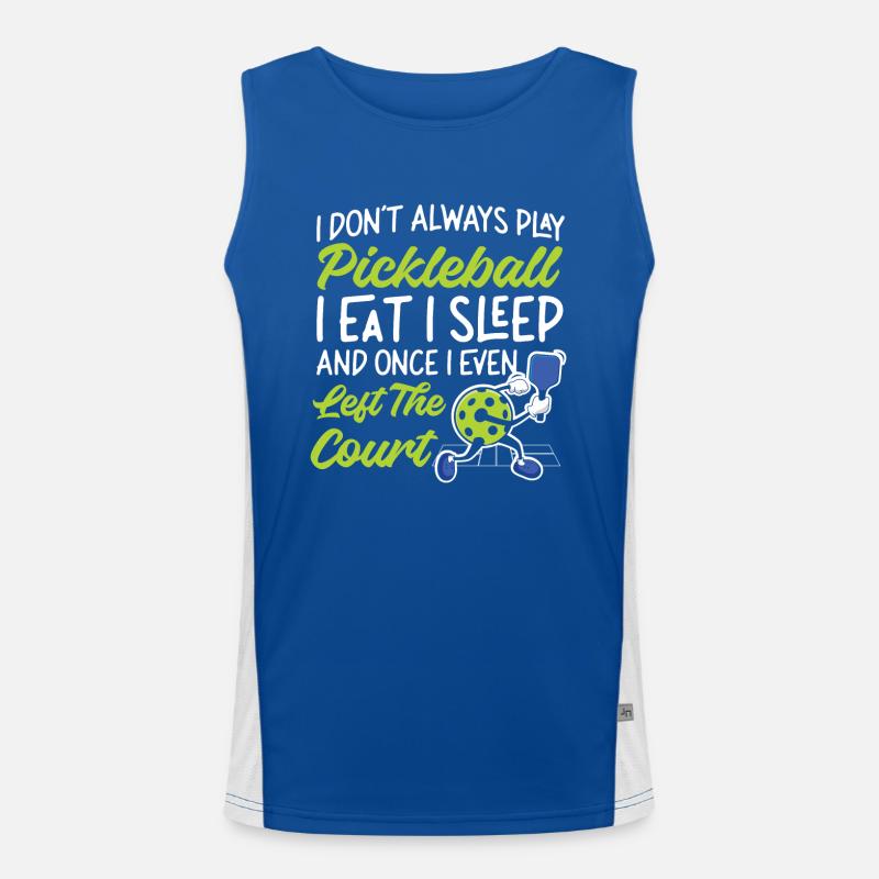 Pickleball I Don't Always Play Funktionelles Kontrast-Tank Top für Männer 