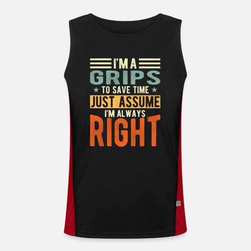 Poignées Débardeur respirant contrasté Homme 