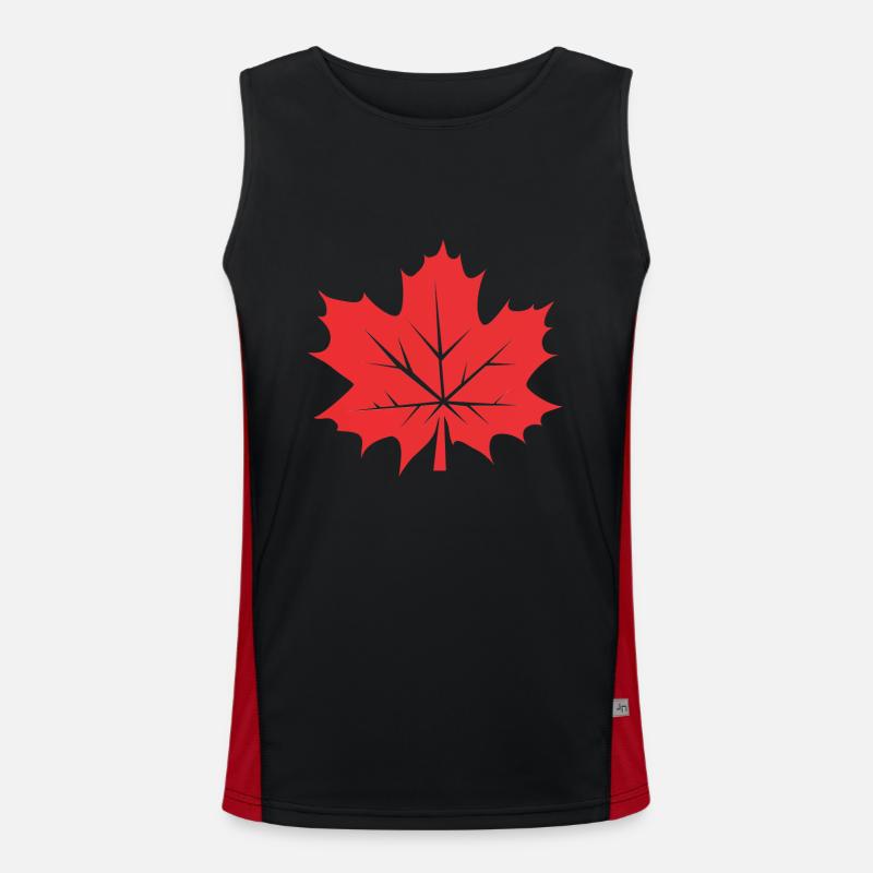 Leaf Maple Leaf Canada Tree Men's Functional Contrast Tank Top 