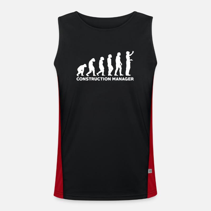 Site Manager Evolution - Men's Functional Contrast Tank Top  - black/red