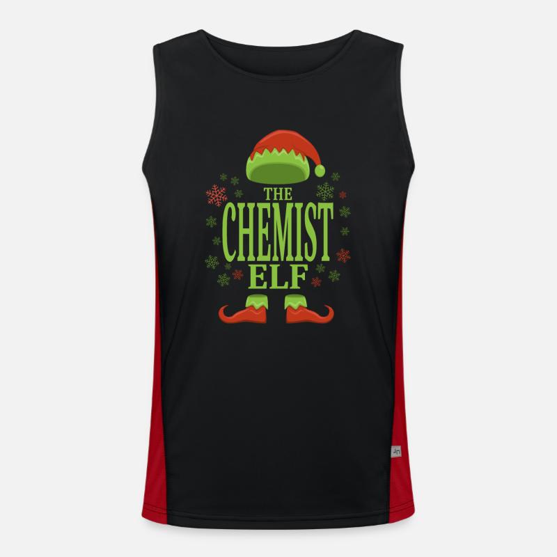 Chimiste Elfe de Noël Débardeur respirant contrasté Homme 