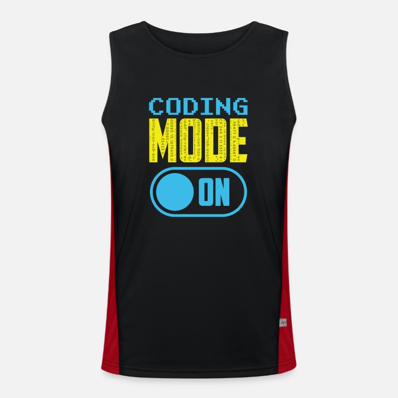 Programmiermodus Ein Coding Coder Programmierer Funktionelles Kontrast-Tank Top für Männer 