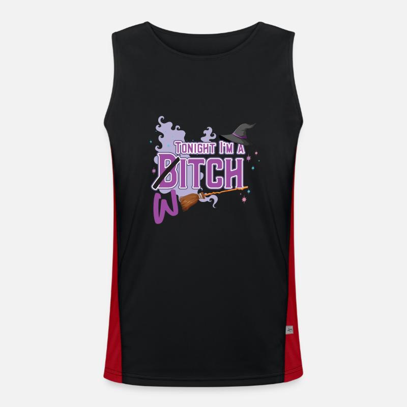 Tonight I M A Witch Men's Functional Contrast Tank Top 