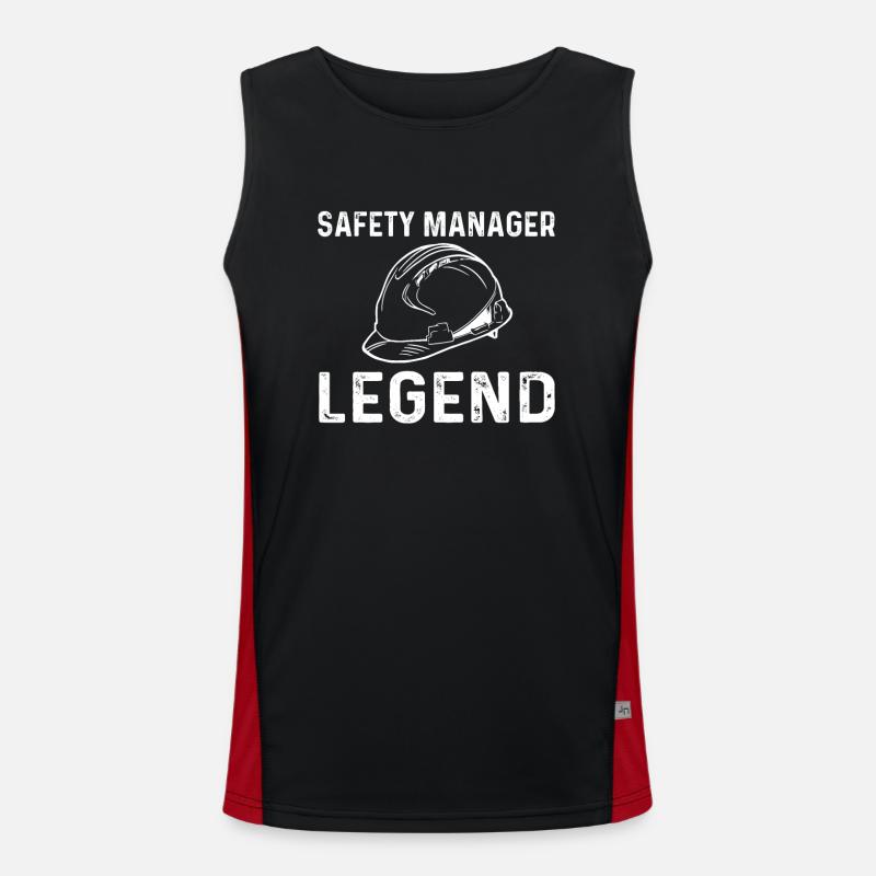 Security Manager Legend - Men's Functional Contrast Tank Top - black/red