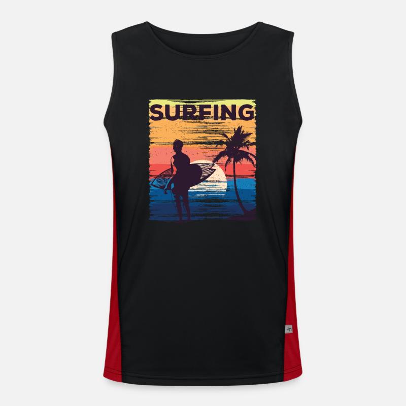 Surf Surf Surfer Planche de surf Surf Débardeur respirant contrasté Homme 
