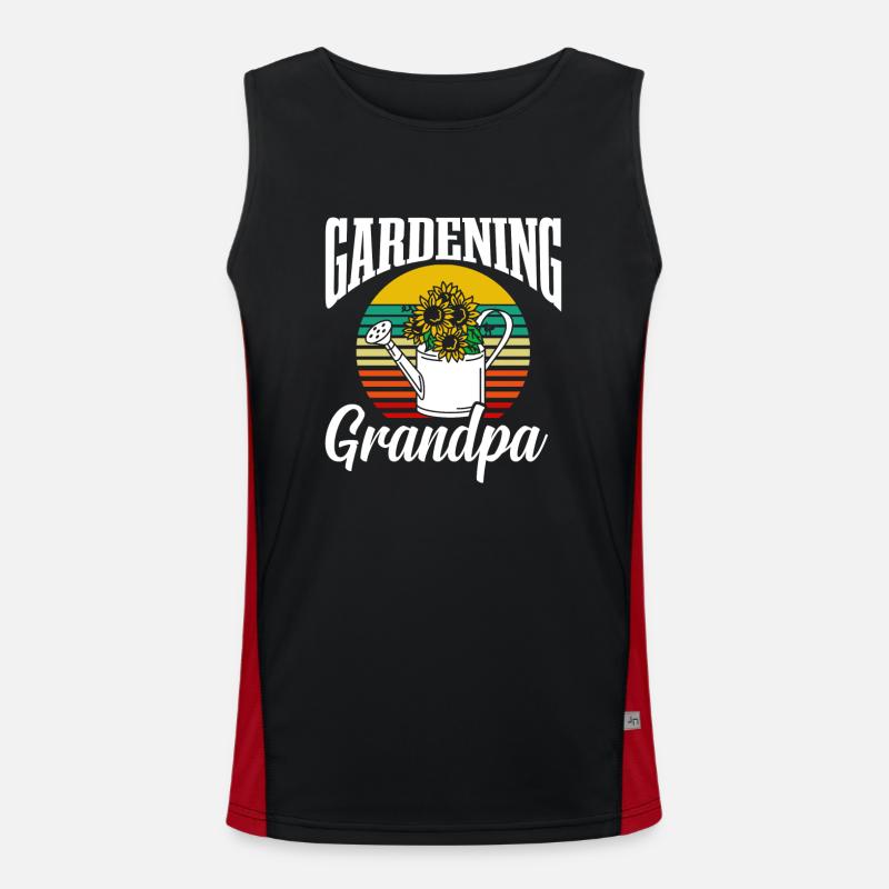 Gartenarbeit Opa Großvater Gärtner Garten Funktionelles Kontrast-Tank Top für Männer 