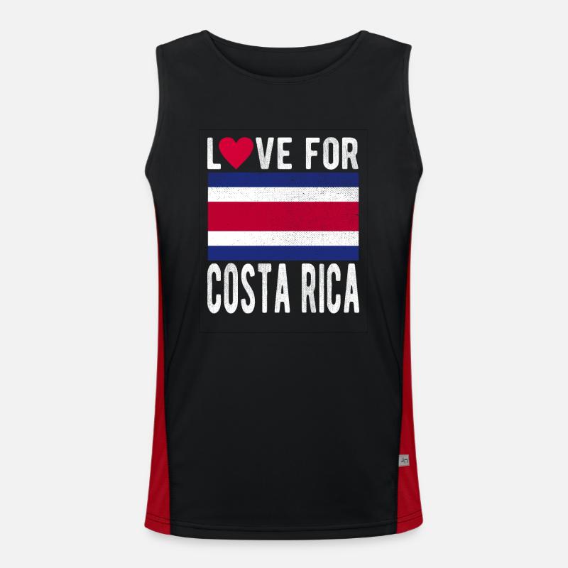 Drapeau du Costa Rica Débardeur respirant contrasté Homme 