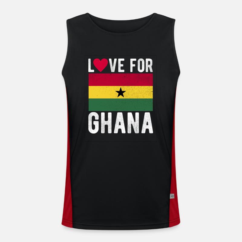 Drapeau du Ghana Débardeur respirant contrasté Homme 