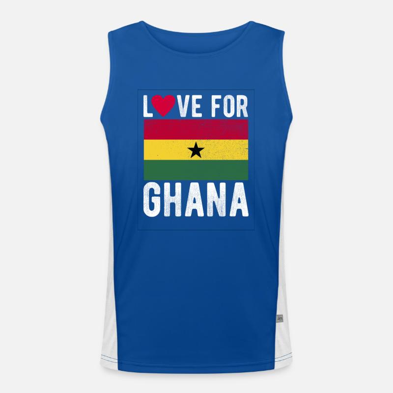 Drapeau du Ghana Débardeur respirant contrasté Homme 
