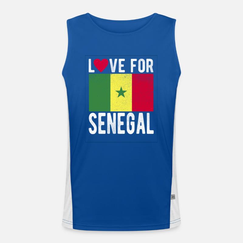 Drapeau du Sénégal Débardeur respirant contrasté Homme 