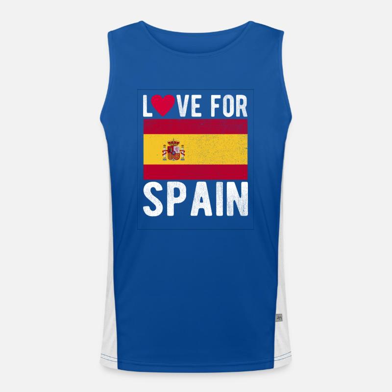 Drapeau de l’Espagne Débardeur respirant contrasté Homme 
