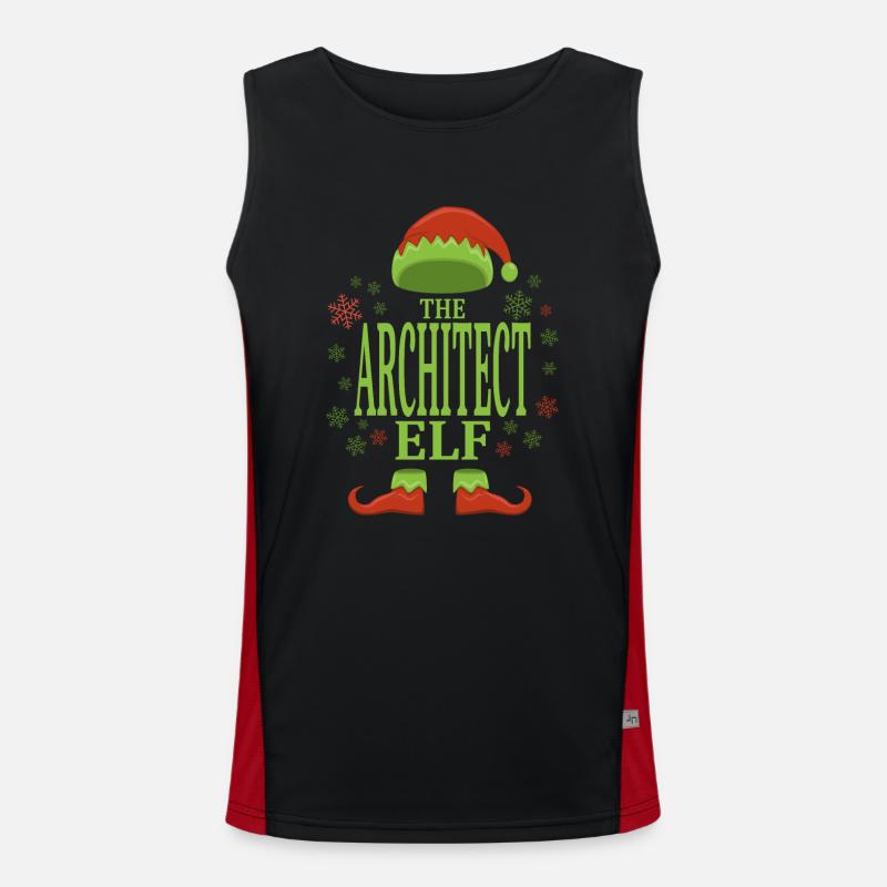 Architect Christmas Elf Men's Functional Contrast Tank Top 