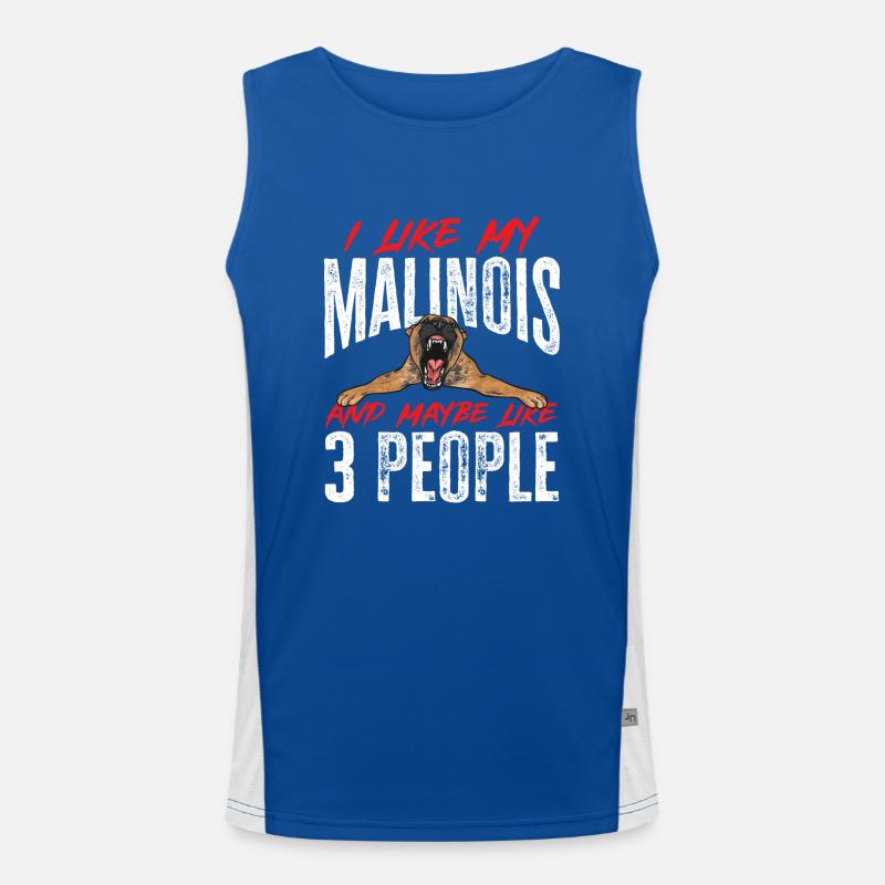 Malinois Belgian Shepherd Mechelaar Dog Men's Functional Contrast Tank Top 