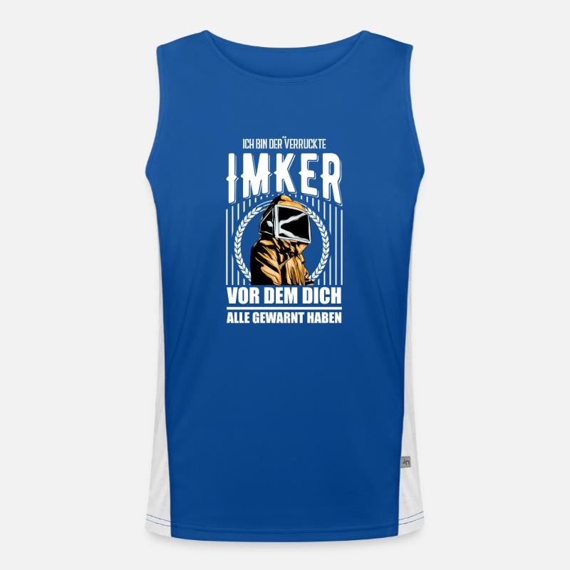 I am the crazy beekeeper Before you all Men's Functional Contrast Tank Top 
