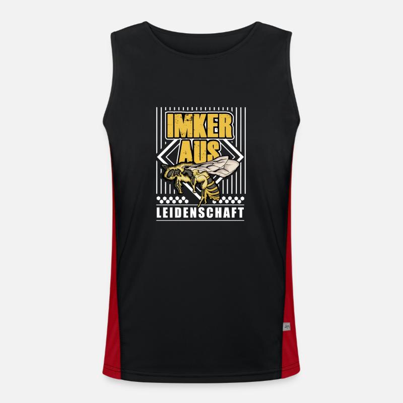 Imker Aus Leidenschaft Funktionelles Kontrast-Tank Top für Männer 