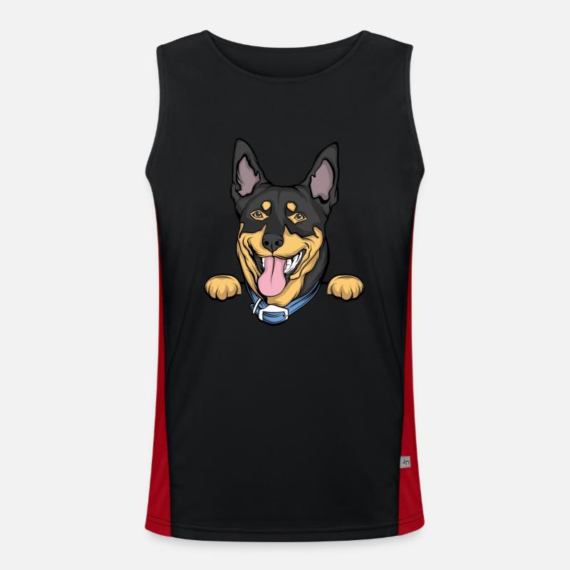 Dobermann Funktionelles Kontrast-Tank Top für Männer