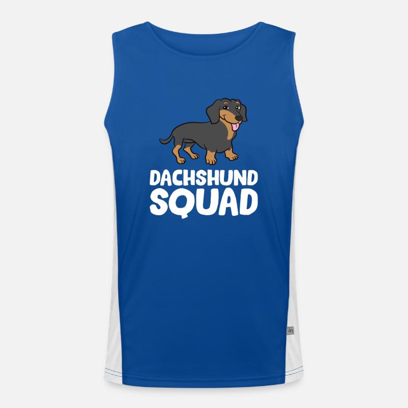 Dackel - Dachshund Squad Funktionelles Kontrast-Tank Top für Männer 