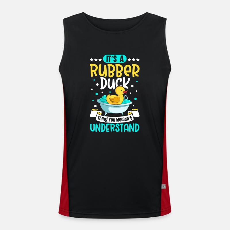 Rubber Ducks Duck Duck Lovers Bathroom Men's Functional Contrast Tank Top 