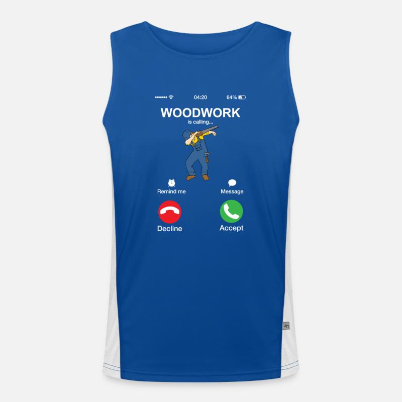Woodwork appelle menuisier bricoleur menuisier menuisier menuiserie Débardeur respirant contrasté Homme 