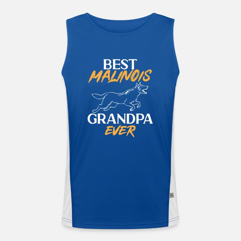 Malinois Belgian Shepherd Mechelaar Dog Men's Functional Contrast Tank Top 