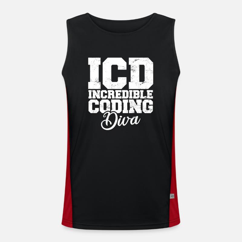 Funny Medical Coder Billing Incredible Coding Diva Men's Functional Contrast Tank Top 