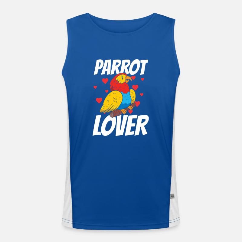Parrot lover Pet Cute Parrot Animal Men's Functional Contrast Tank Top 