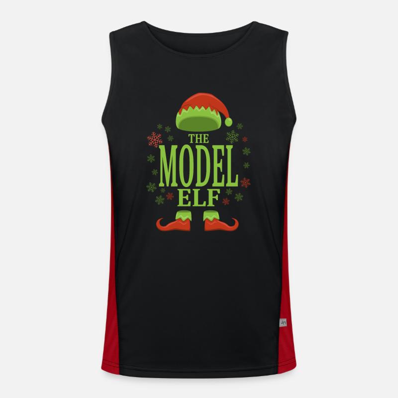 Modèle de lutin de Noël Débardeur respirant contrasté Homme 