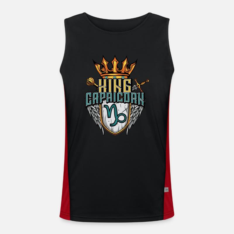 Steinbock Sternzeichen Funktionelles Kontrast-Tank Top für Männer 