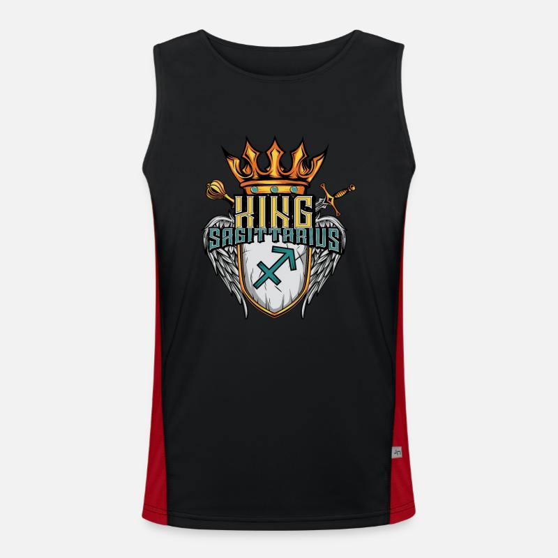 Sagittarius Zodiac Sign Men's Functional Contrast Tank Top 