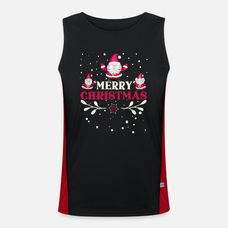 Merry Cristmas gnomes Funktionelles Kontrast-Tank Top für Männer 