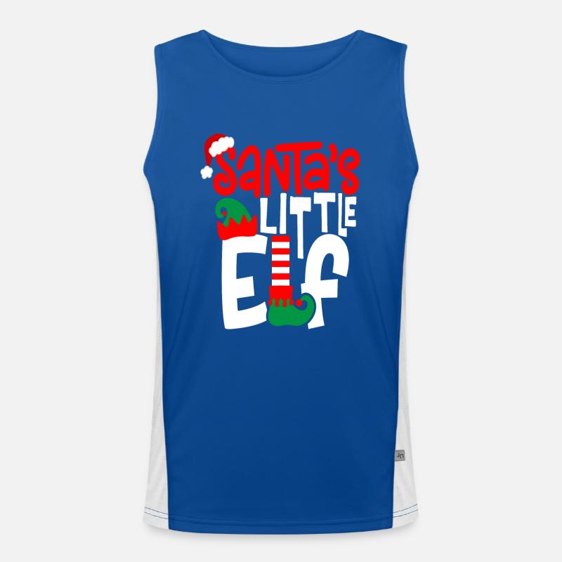 Santa s Little Elf Funktionelles Kontrast-Tank Top für Männer 