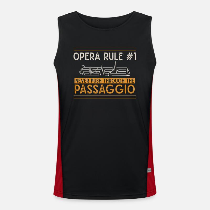 Opera singer, voice, opera Men's Functional Contrast Tank Top 