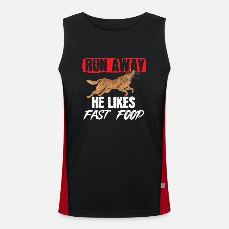 Malinois Belgischer Schäferhund Mechelaar Hund Funktionelles Kontrast-Tank Top für Männer 