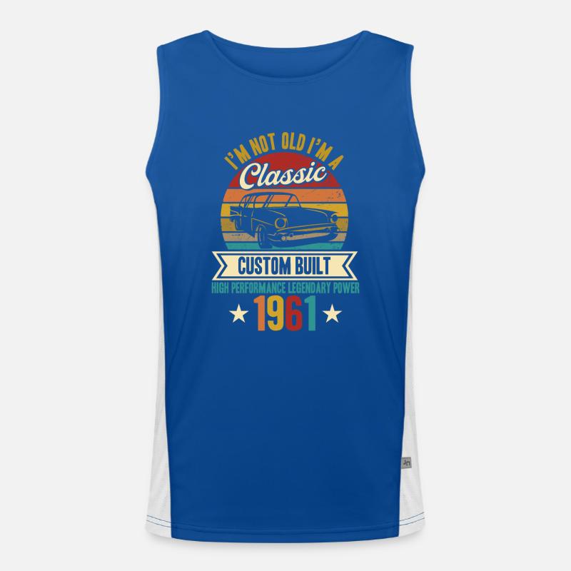 Geburtstag 1961 Funktionelles Kontrast-Tank Top für Männer 