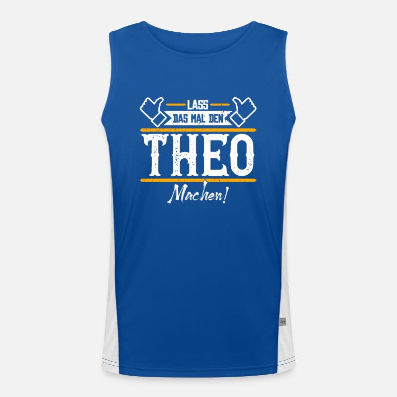 Theo Geschenkidee Geschenk Geburtstag Funktionelles Kontrast-Tank Top für Männer 