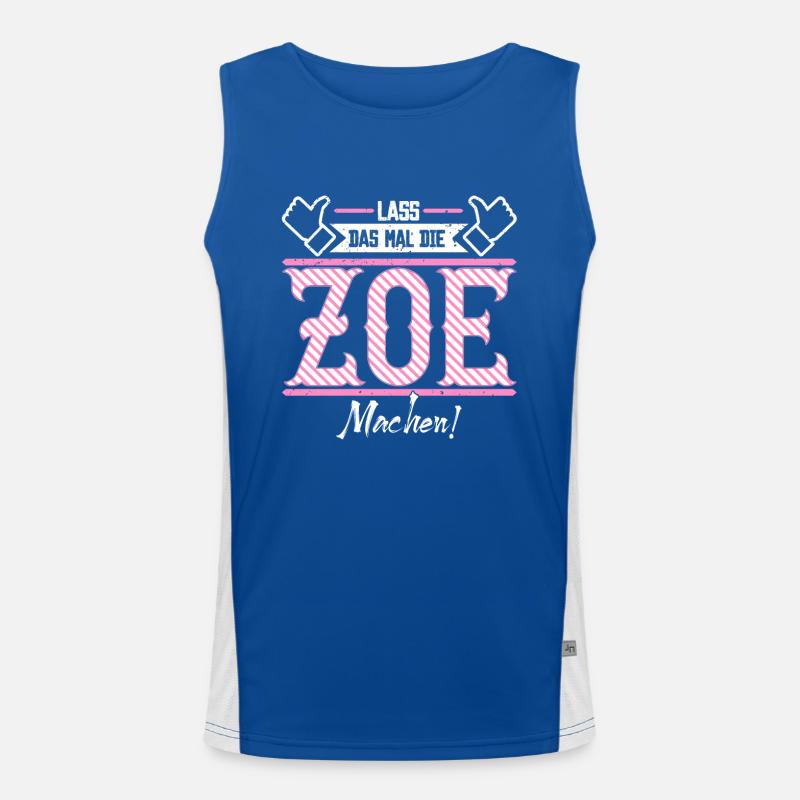 Zoe Geschenkidee Geschenk Geburtstag Funktionelles Kontrast-Tank Top für Männer 