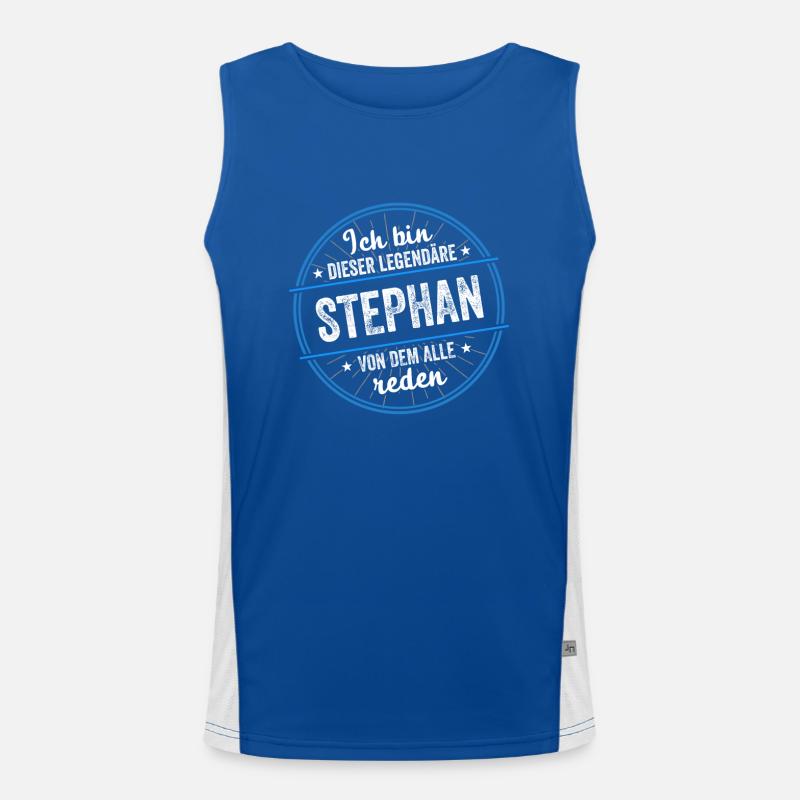 Ich bin dieser legendärer Stephan Name Funktionelles Kontrast-Tank Top für Männer 