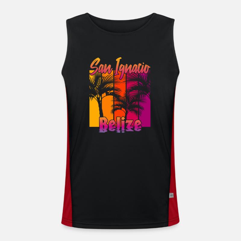 San Ignacio Belize Men's Functional Contrast Tank Top 